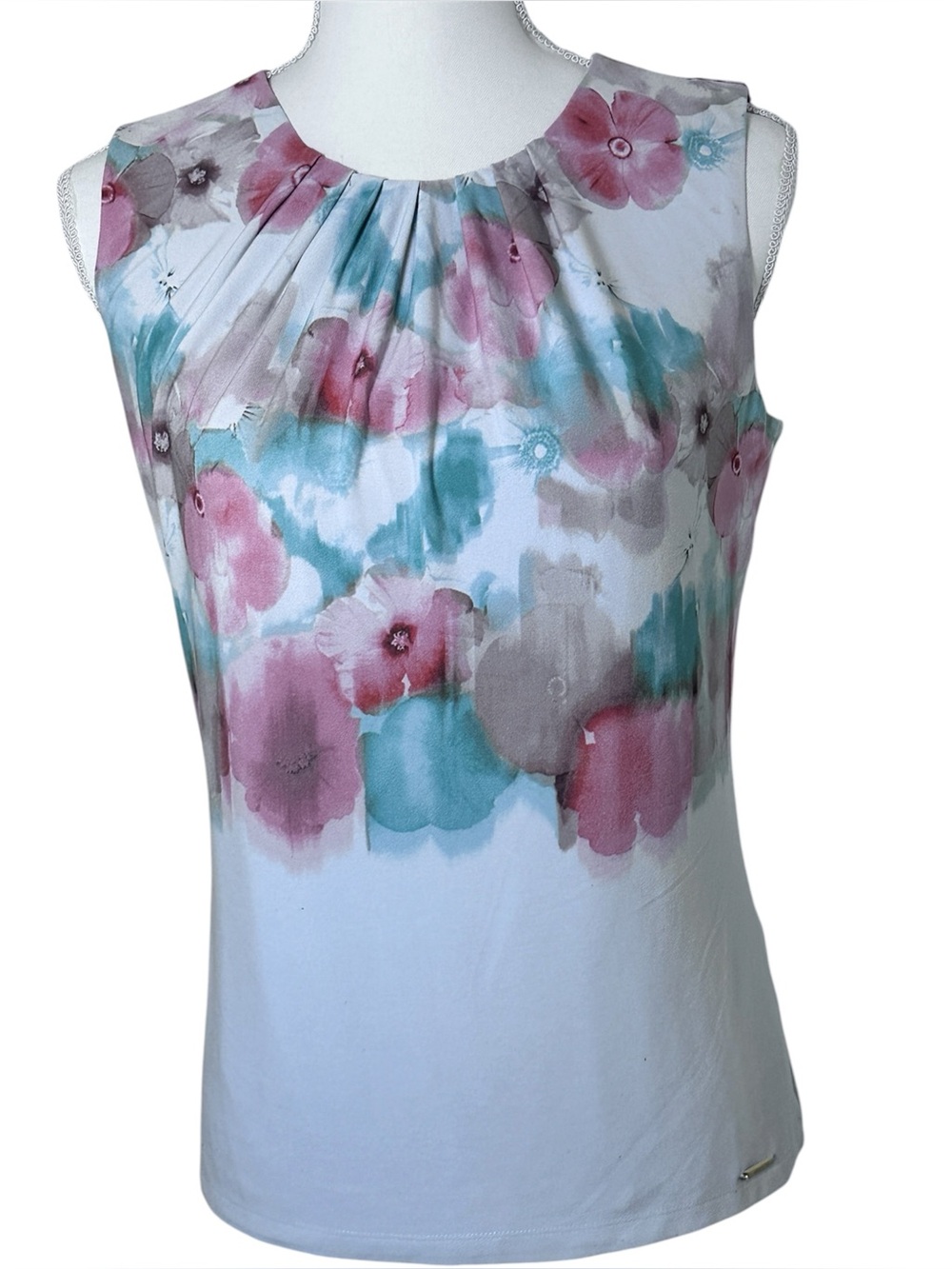 Calvin Klein floral printed blouse.